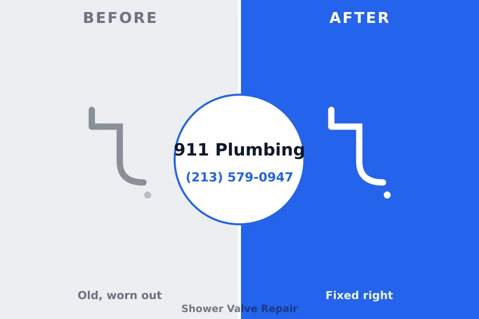 Before and after: plumbing repair Cedartown, GA